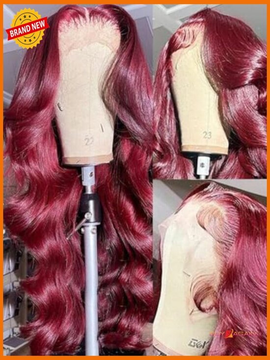 200% Density Body Wave Lace Front Wig 13x6 Human Hair 28 inch main image 4